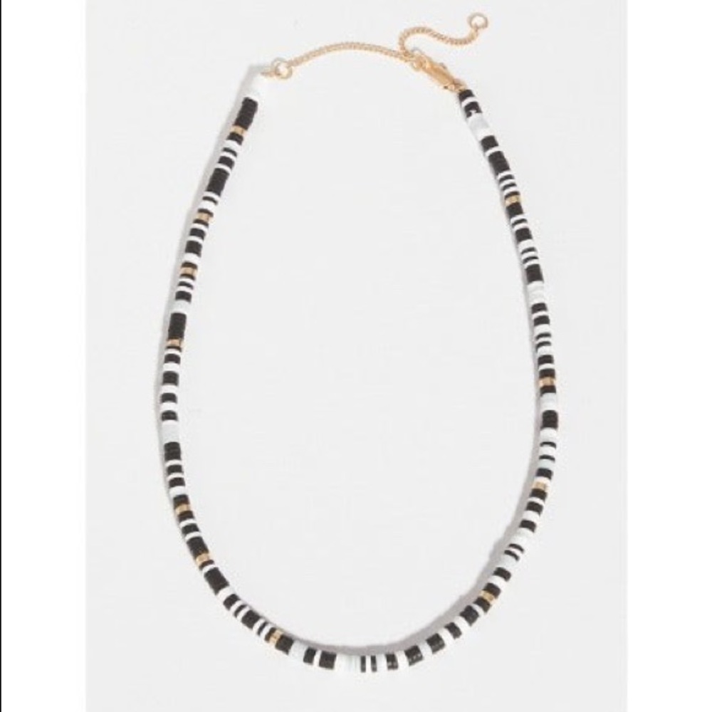 NWT Madewell Market Bead Black & White Necklace